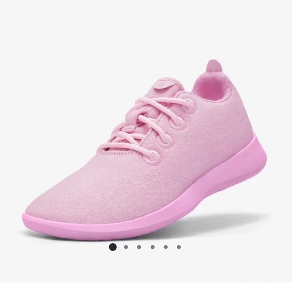 Allbirds Girls Smallbirds Wool Runner Sneakers Pink Shoes Kids - Picture 1 of 12